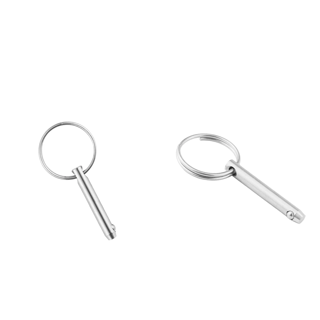 2pieces 316 Stainless Steel Boat Top Deck Hinge Quick Release Pin 6.3 x 51mm