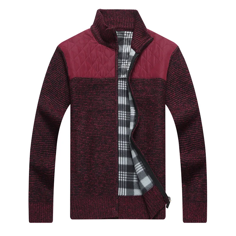 New Men's Autumn Winter Thick Sweater Coat Male Parkas Patchwork Sweatercoat Zipper Cardigans Sweater Man Jacket Outwear Coats New Men's Autumn Winter Thick Sweater Coat Male Parkas Patchwork Sweatercoat Zipper Cardigans Sweater Man Jacket Outwear Coats