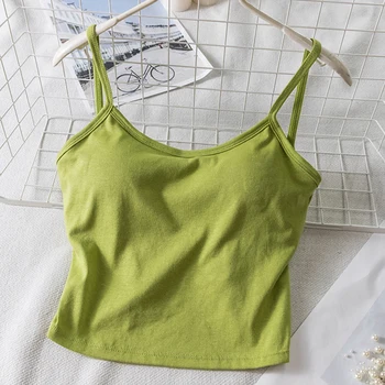 

Fashion Women Tank Top Summer U Neck Slim Fit Beachwear Basic Removable Padded Twist Knot Sleeveless Casual Sexy Backless Solid