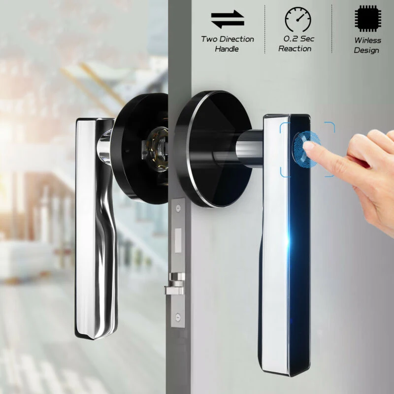 

Stainless Steel Biometric Fingerprint Verification Lock Security Intelligent Door Lock For Home School Security Lock