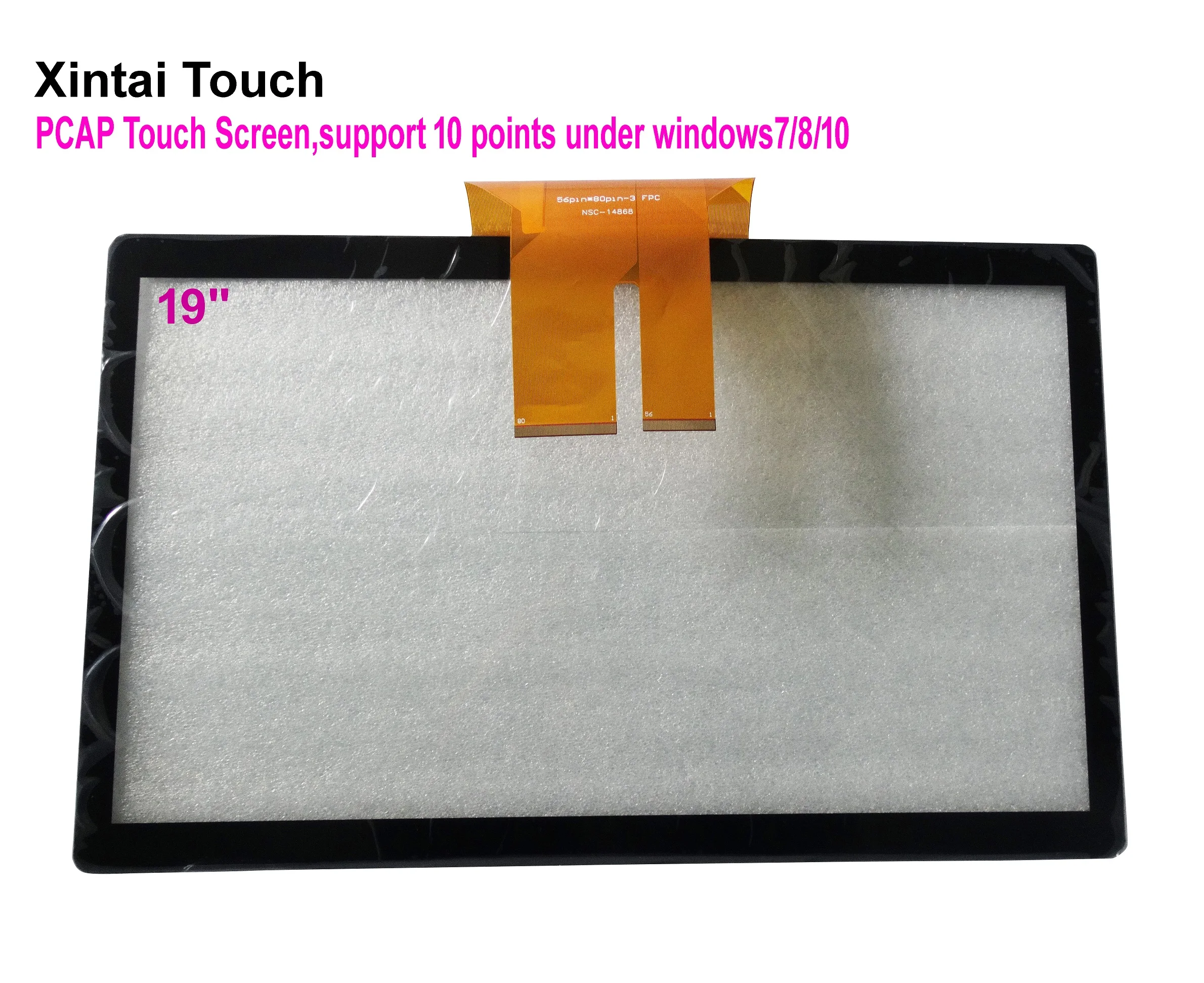 

Free driver 19" capacitive touch screen multi PCAP touch screen panel overaly kit with usb interface