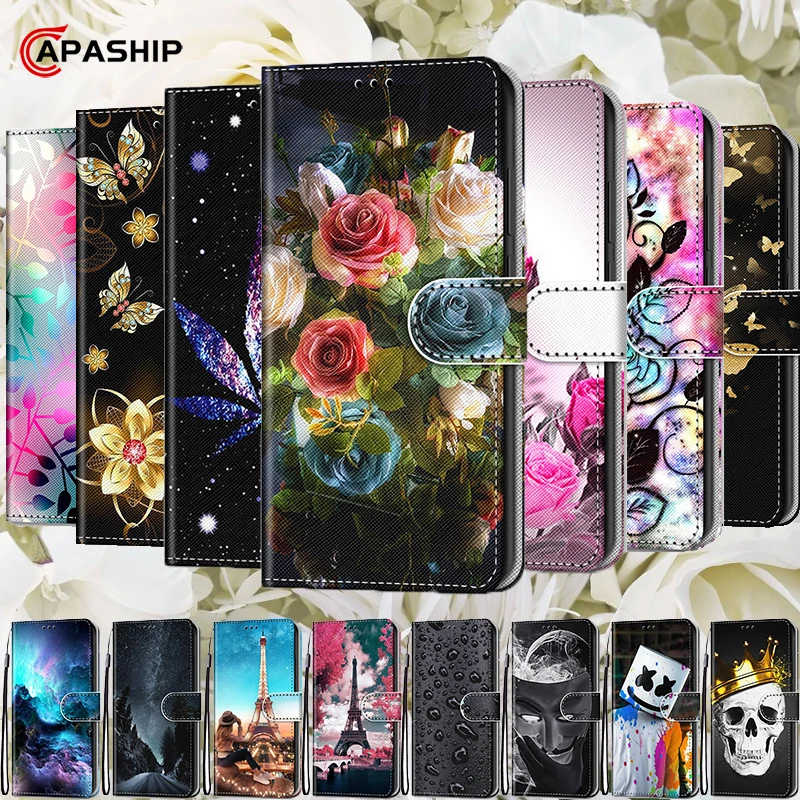 Luxury Retro Flowers Flip Case For RedMi Note 3 4 4X 5 6 7 8 Pro 8Pro Coque Floral Wallet PU Leather Cover RedMi 7A RedMi7 Cases best flip cover for xiaomi