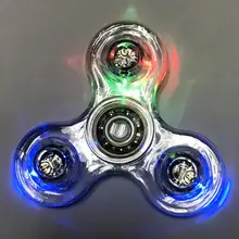 Светодиодный светильник-вспышка, ручной тройной Спиннер, EDC, Спиннер для детей и взрослых, антистрессовая игрушка, расслабляющая, облегчающая скуку и убивающая время, игрушки