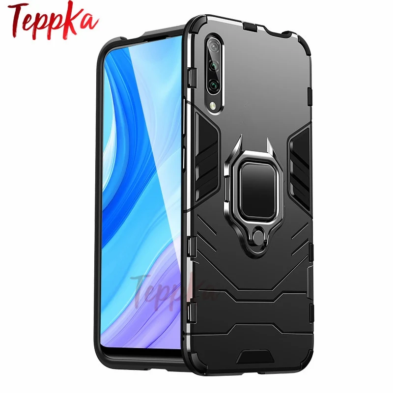 For Huawei P Smart Pro Case Ring Holder Hard PC &amp Soft TPU Back Cover Y9S Armor Shockproof Phone |
