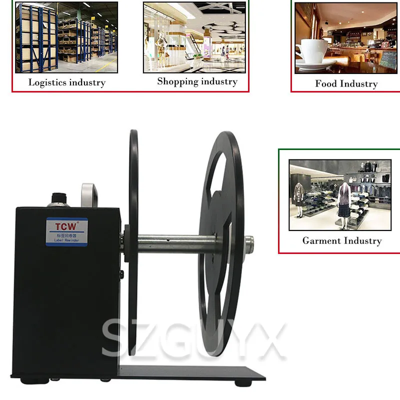 

Commercial automatic two-way rewinding machine Adjustable speed label rewinder Printer rewinder 90mm wide
