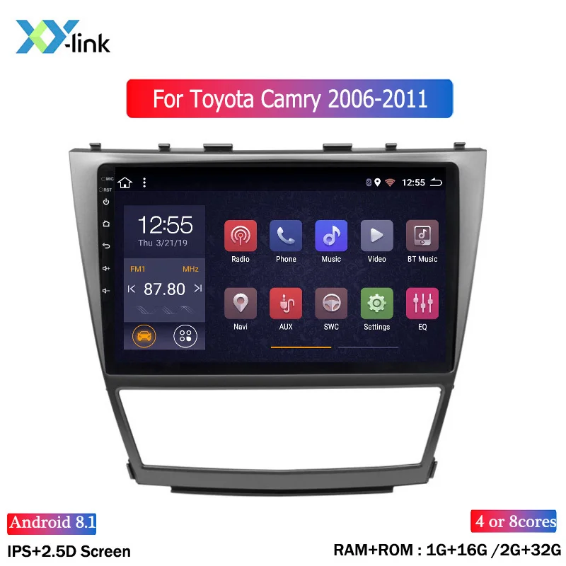 Горячая Распродажа 10,1 дюймов Android 8,1 автомобильный gps-навигатор для Toyota camry 2006-2011 с видео/Bluetooth/tv/wifi/USB/радио