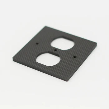 

ONE 86*86 Carbon Fiber Power outlets cover wall plate Duplex Receptacle socket panel