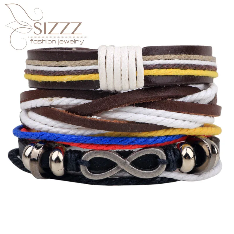 ##BUY 2019 Nepal circle multiple root combination colorful rope woven bead bracelet amp;bangles for men women
