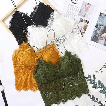 

Sexy Lace Casual Crop Top Fashion Bralette Tube Tops Women Ladies Strapless Underwear Female Casual Seamless Solid Padded Bras