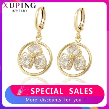 

Xuping Fashion Elegant Round Shaped Earrings for Women Romantic New Arrival Trendy Jewelry Gifts 94159