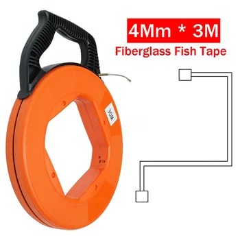 

30Meter Fiberglass Fish Tape Reel Puller Conduit Ducting Rodder Pulling Wire Cable Fishing Tool LKS99