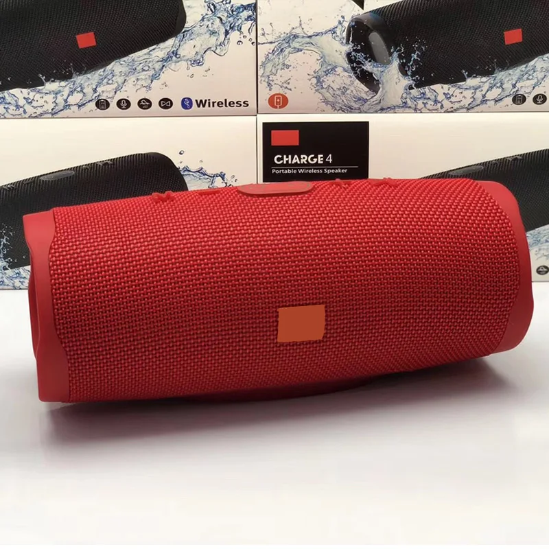 Red Bluetooth динамик FM радио Charge4 водонепроницаемый портативный открытый беспроводной мини Колонка коробка TF AUX USB стерео Hi-Fi коробки - Цвет: Red
