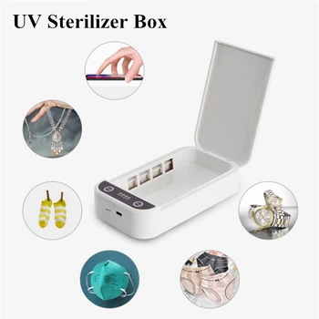 

Portable UV Sterilizer Box Phone Face Mask Jewelry Watch Cleaner Sanitizer Anti Bacteria Ultraviolet Ray Disinfection Cabinet