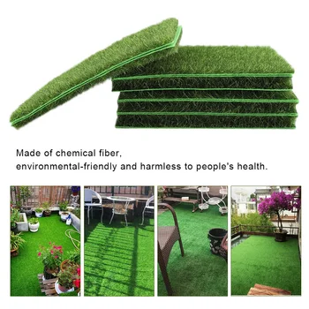 

10 PCS Artificial Grass Green Artificial Lawns Carpets Mat Turf Fake Sod Home Garden Micro Landscape Ornament Home Decor Floor