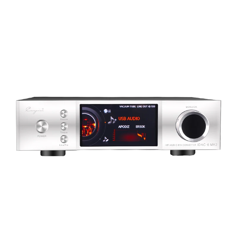 

Коаксиальный USB-вход Ca-yin IDAC-6MK2 ES9028Pro I2S AES DSD512 PCM 32 бит/768 кГц DAC Line/предусилитель, выход режима лампы
