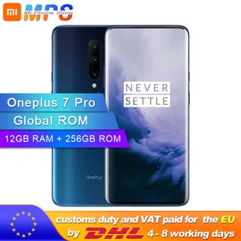 Перейти на Алиэкспресс и купить Оригинальный смартфон Oneplus 7 Pro, глобальная прошивка, 12 Гб 256 ГБ, Snapdragon 855, 6,67 дюйма, 90 Гц, 48 МП, AMOLED дисплей, сканер отпечатка пальца