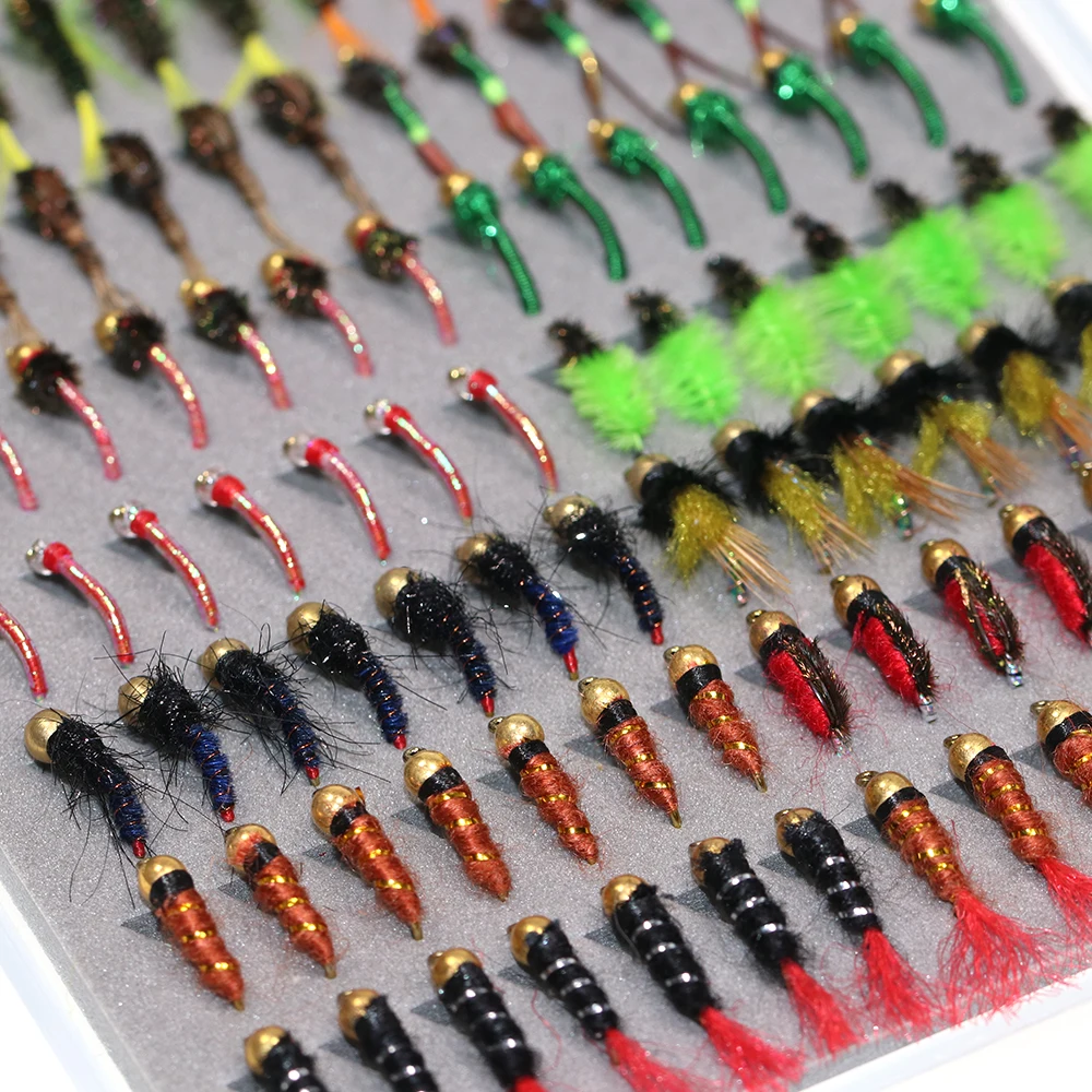 ICERIO 147PCS Scud Nymph Midge Larven Box Set Fly Fishing Fliegen Trout Grayling Panfish Locken Karpfen Künstliche Fisch Köder – Detail 5