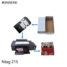 20 шт./лот 13,56 МГц карта радиочастотной идентификации струйная белая печатная ПВХ перезаписываемая NTAG215 NFC чип карта для Epson Canon принтера