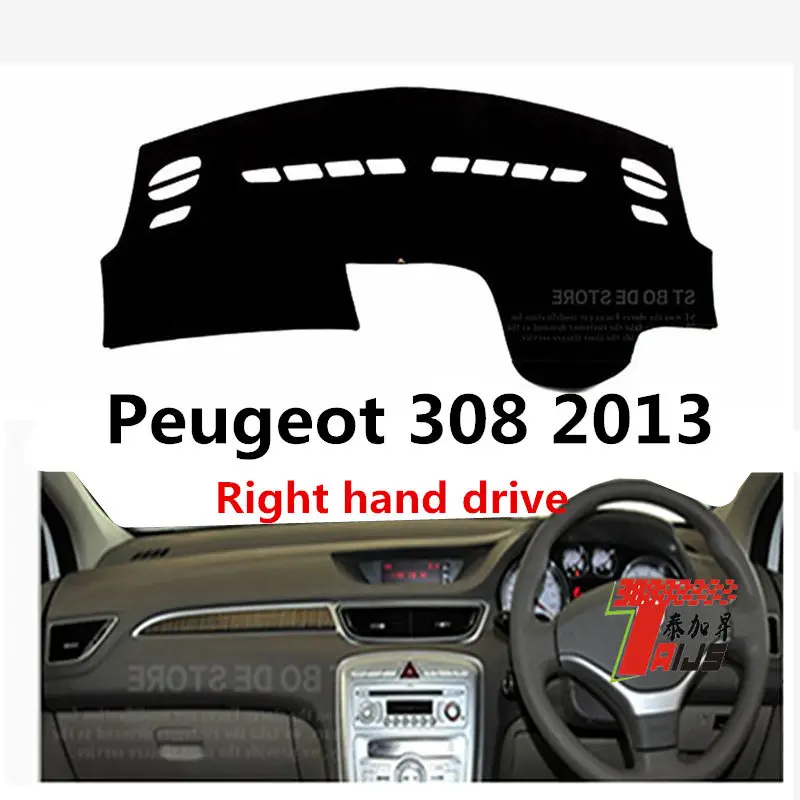 Taijs крышка приборной панели автомобиля с правым приводом для peugeot 308 2013 полиэстер Материал Мягкий моющийся Гладкий красный черный синий края