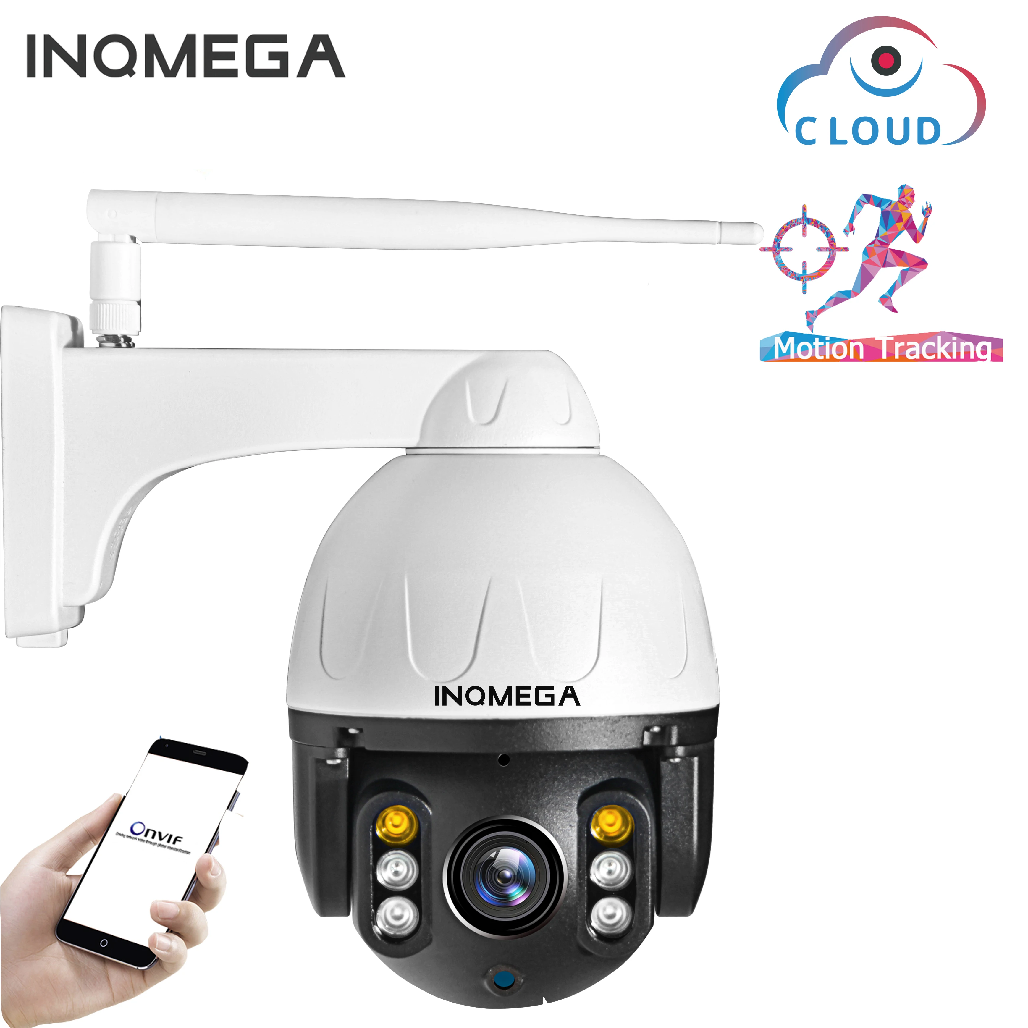  INQMEGA PTZ IP Camera Auto Tracking 1080P 2MP Outdoor Waterproof Mini Speed Dome Camera IR 30M P2P 