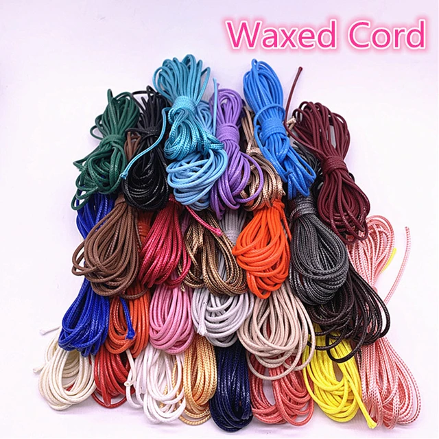 0.5-2.0mm Waxed Cotton Cord Waxed Thread Cord String Strap Necklace Rope  Bead DIY Jewelry Making for Shamballa Bracelet