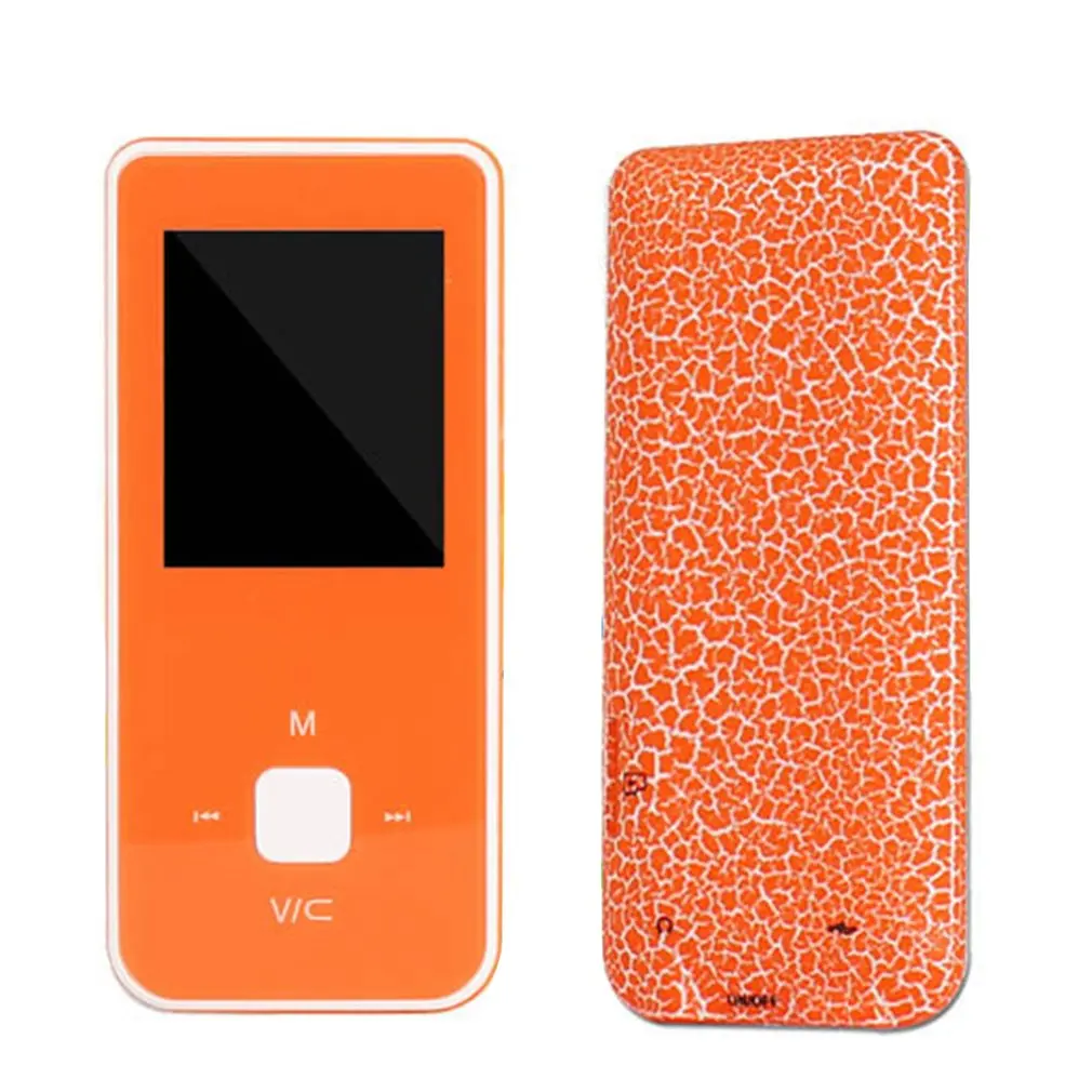Портативный цветной экран HiFi MP3 музыкальный плеер с FM без потерь звук диктофон до 32 Гб MP4 плеер - Цвет: orange