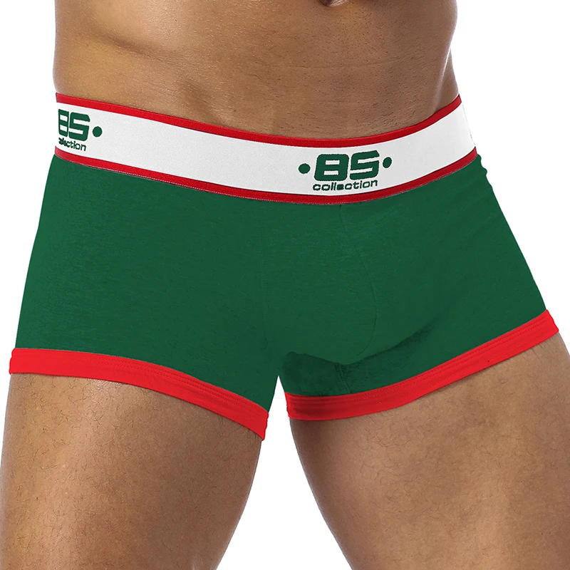 85 Брендовое Мужское нижнее белье, боксеры, сетка, дышащие, Cueca, танга, удобные трусики, мужские боксеры, шорты, мужские штаны, одноцветные шорты - Цвет: BS172-green