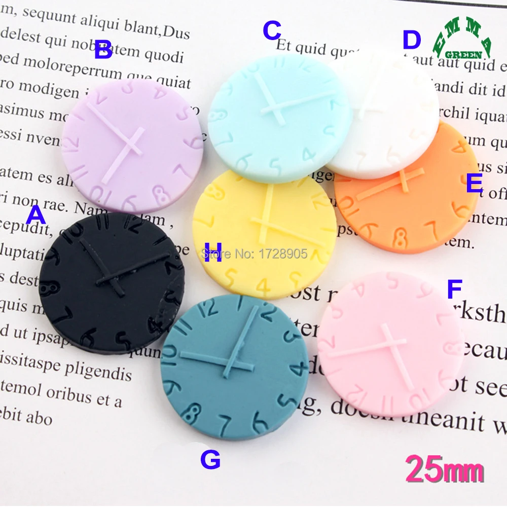 

Resin Cabochon Cute Flatback Resin Clock Embellishments Kawaii Cabochons For Scrapbooking 10pcs Resin Charms for Slime Pastel