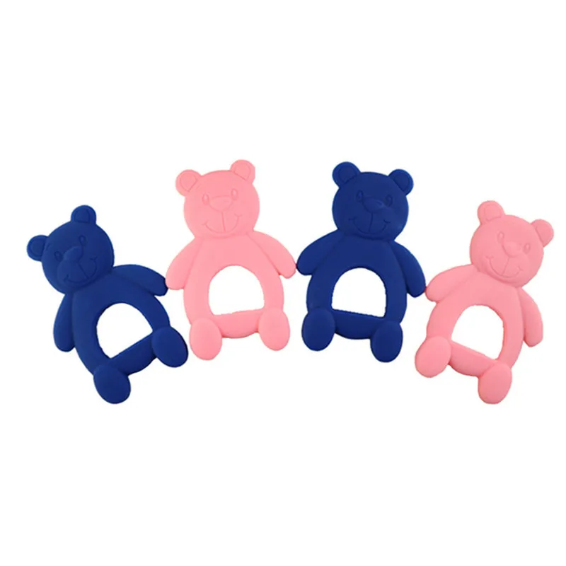 

Newborn Tooth Bears Children Chewing Teethers Safety Infant Teething Traning Toys Baby Teether Silicone