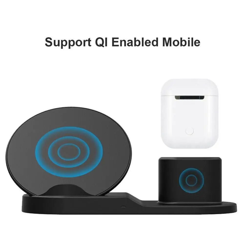 

3 In 1 Fast Wireless Charger for Apple Watch iWatch Airpods QI Wireless Charger Dock for iPhone XR XS MAX
