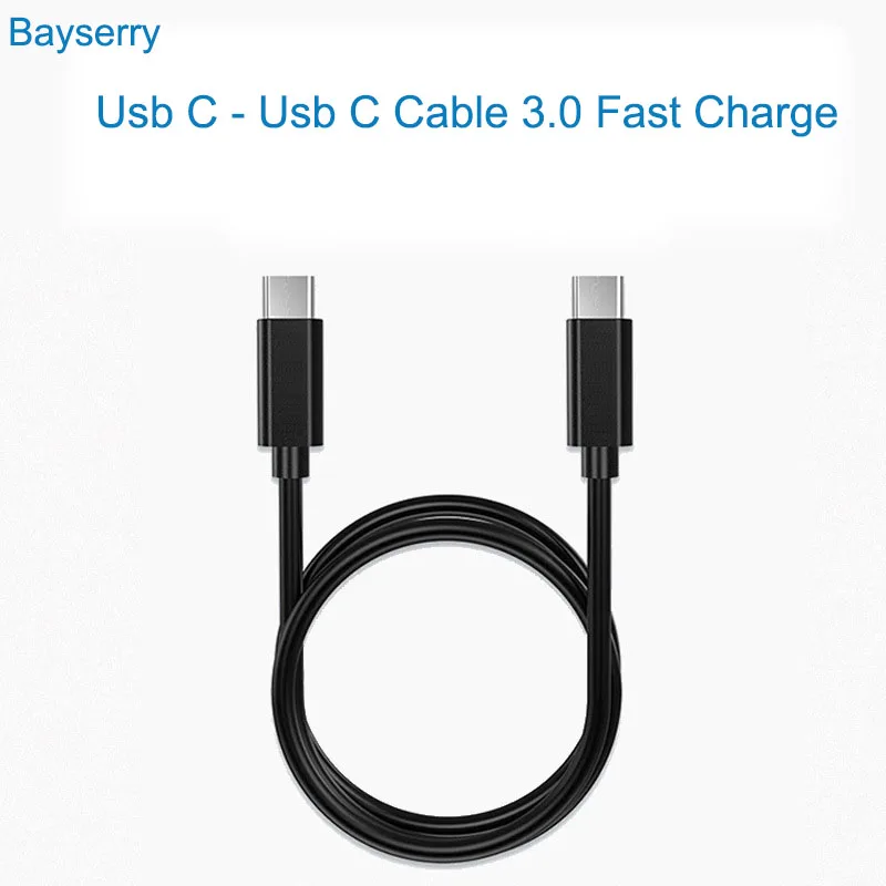 

Bayserry 60W USB 3.1 PD Type-C To C Cable for Xiaomi 9 Galaxy S10 9 Note LG Huawei Oneplu 7 6t Mac Air Usb Chagr Cable Wire Cord