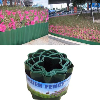 

Palisade Fence Garden Decorative Ripple Shape Flexible Easy Installation Lawn Edging Grass Wall Durable Courtyard DIY Path
