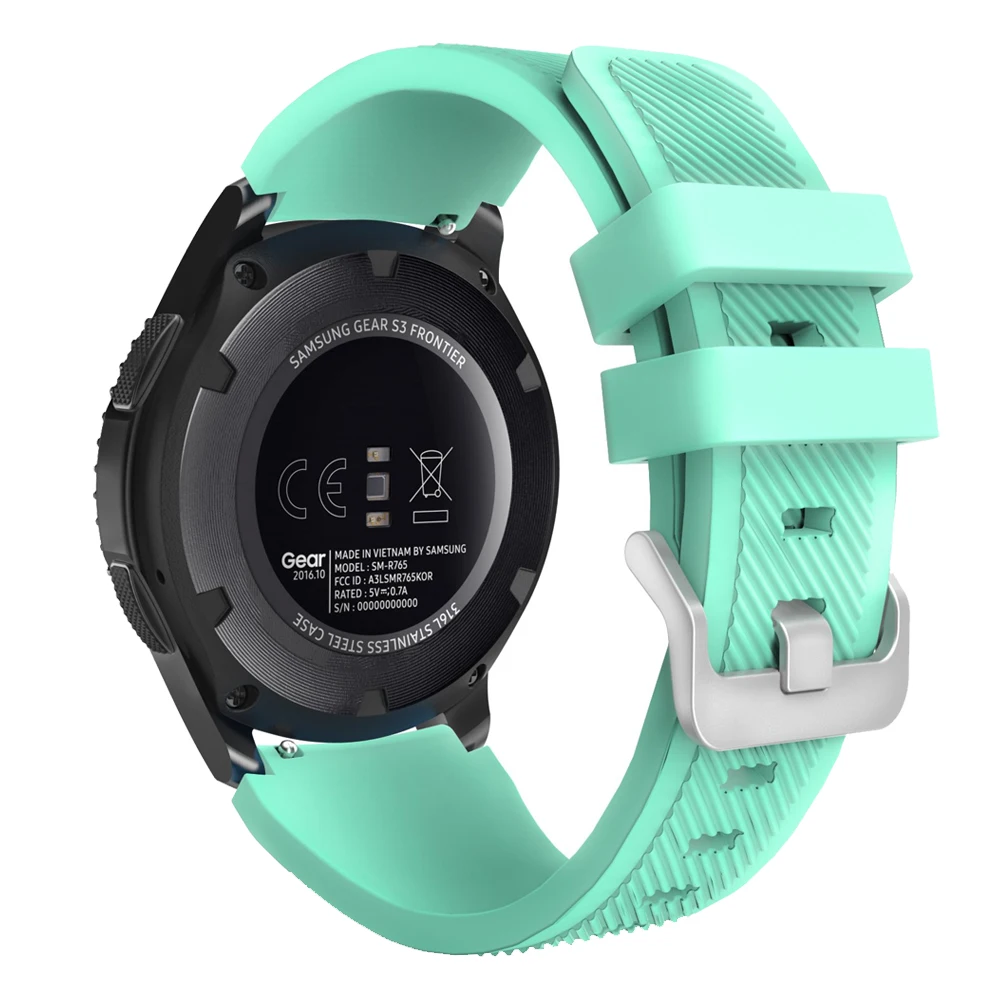 22 мм ремешок для Galaxy watch 46 мм samsung gear S3 Frontier классический силиконовый ремешок для huawei watch GT Honor Magic smart Watch