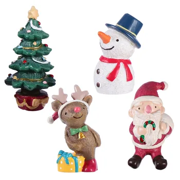 

4 pcs Micro Landscape Decors Resin Ornament Art Crafts for Home