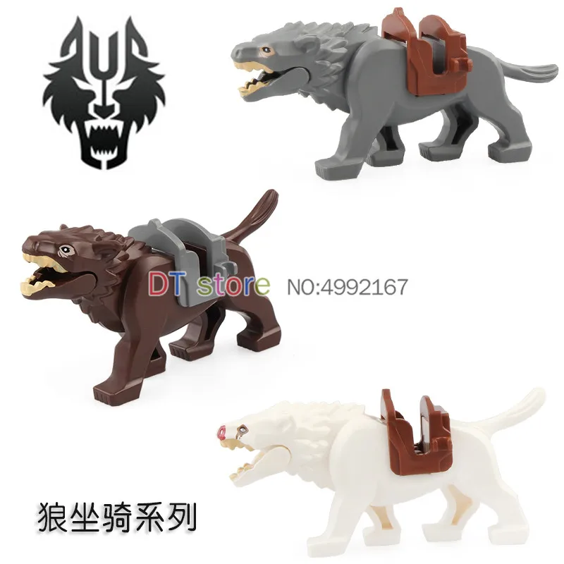 

50pcs Lord of the Ring Wolf Figures War Horse Building Blocks Bricks Models Figure Toys RZ200 RZ201 RZ202