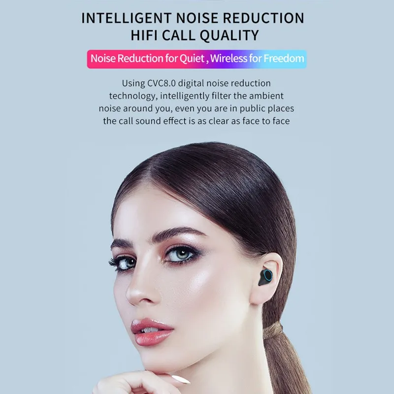 Беспроводной Bluetooth наушники светодиодный сенсорный дисплей Цифровой Дисплей беспроводные наушники Bluetooth гарнитура с зарядным устройством Новинка
