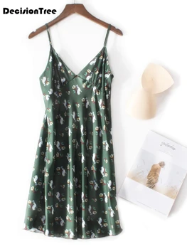 

2020 Women Night Dress Lace Embroidery Deep V Backless Sexy Cute Nightgown Women Sleepwear Babydoll Nightwear Lingerie