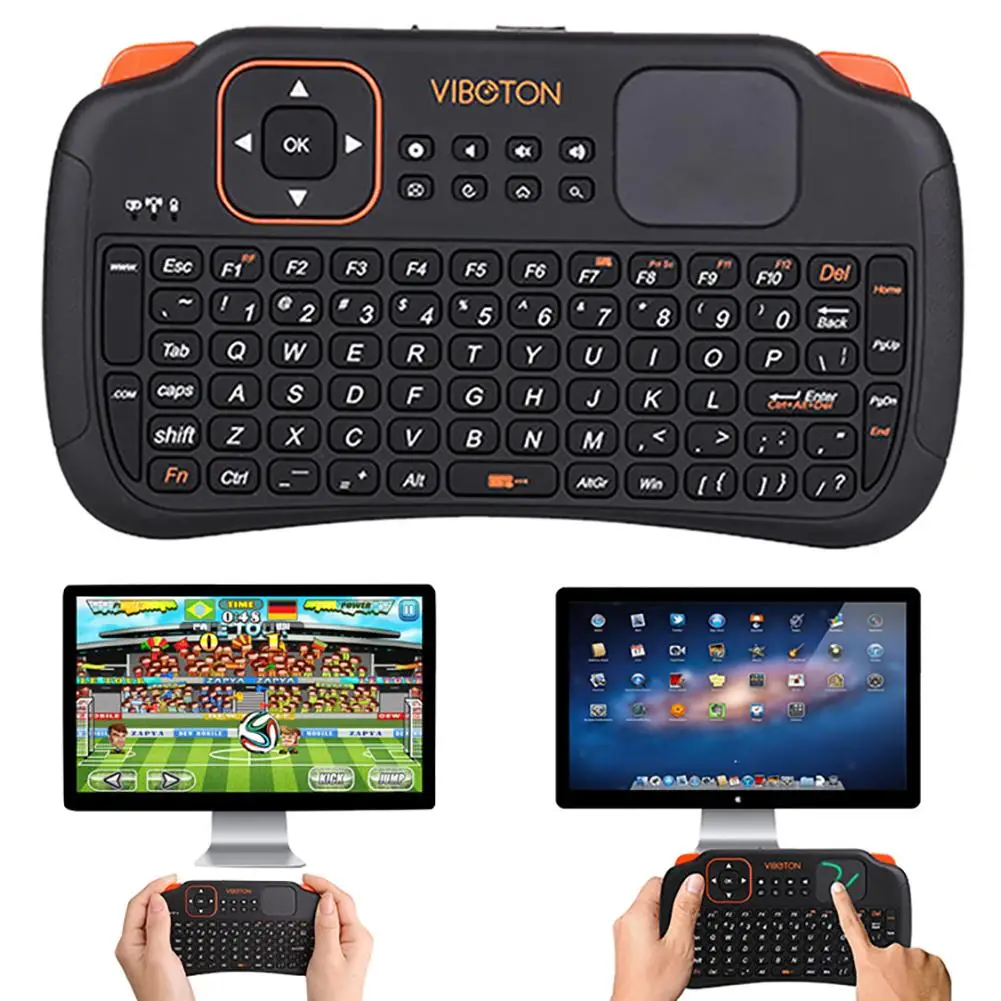 

Wireless 2.4G Gaming Keyboard Air Mouse With Wireless Keyboard Touchpad Handheld Work For PC Smart TV Remote Control PC Tablet