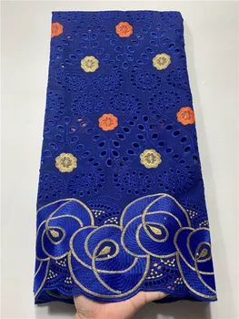 

Latest Nigerian Polish Stone Lace Fabric Blue African Lace Fabric 2020 High Quality Swiss Lace Material For Wedding Dress YIN315