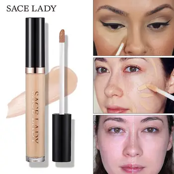 

NEW SACE LADY Full Cover Pro Concealer Cream Makeup Face Corrector Liquid Make Up Base For Eye Dark Circles Facial Natural