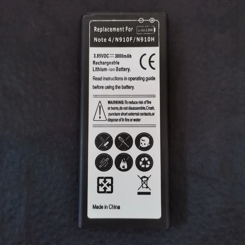 Запасная батарея для Samsung galaxy note 4 EB-BN910BBK N910a N910u N910F N910H N910V N910C литий-ионная