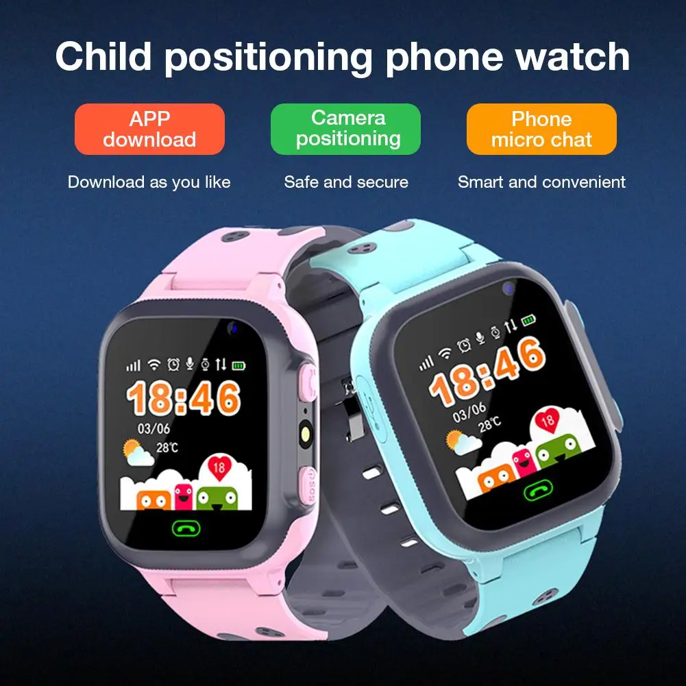 

Smart Watch Children's Watch with Breathing Light GPS Life Waterproof Phone Watch Card Positioning about 1.44 Inches
