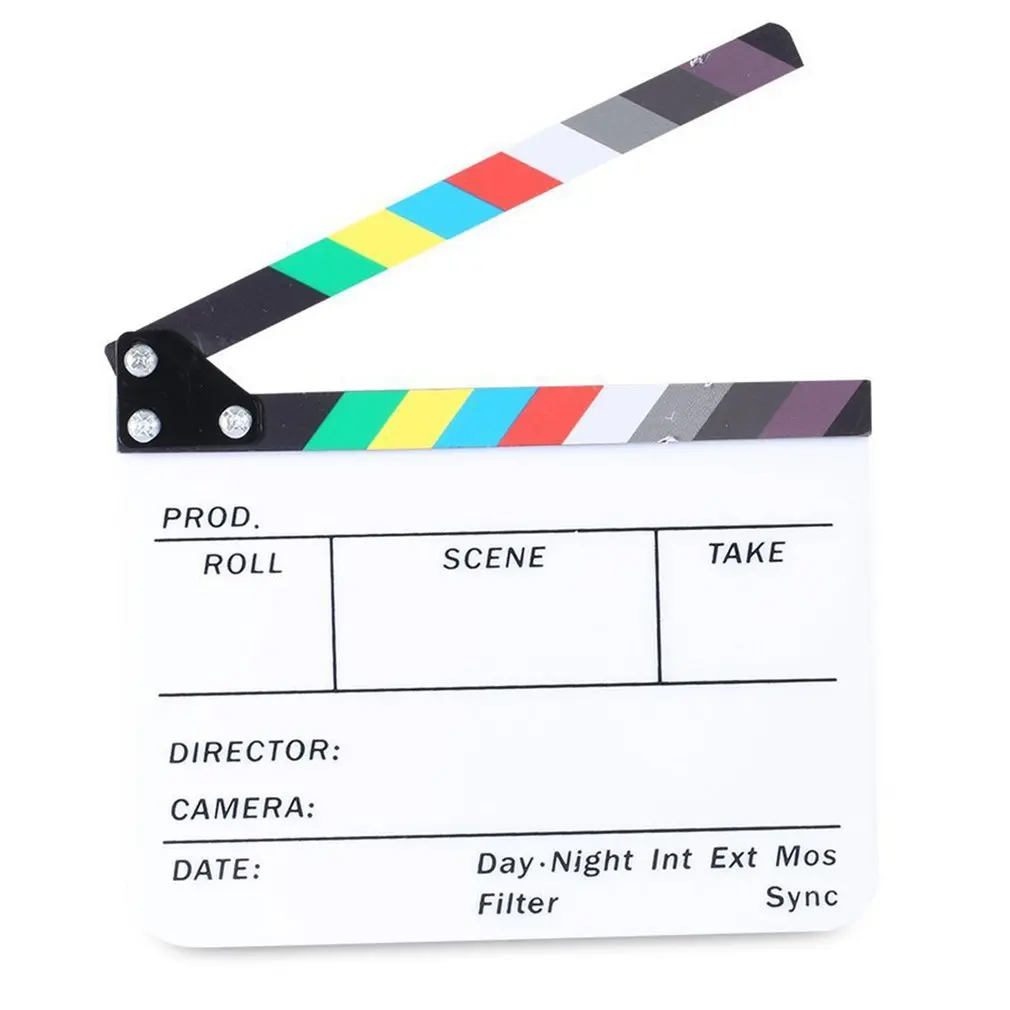 Acrylic Movie Clapper Playing Board Theater Clapper Color Field Board English Version Professional Portable Acrylic Movie Clapper Playing Board Theater Clapper Color Field Board English Version Professional Portable
