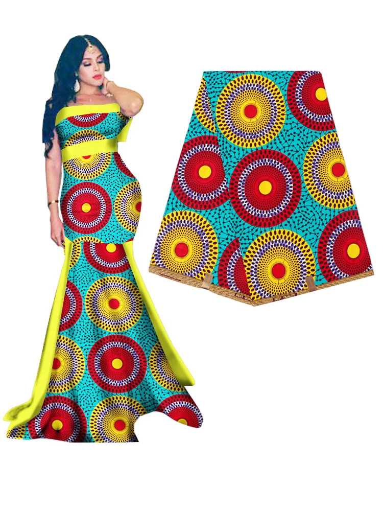 Мода Анкара африканская печать воск ткань настоящий голландский воск ткань хлопок лучшее качество Базен швейный материал для платья 6 ярдов