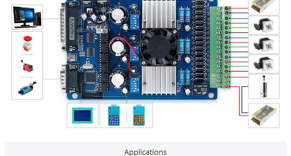 3 оси TB6560 контроллер 0-10A HB Nema16 шаговый двигатель 12В высокого качества блок питания для станка с ЧПУ комплект