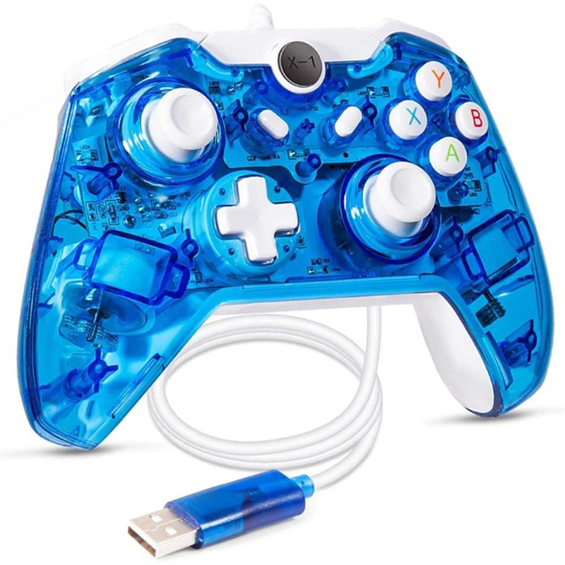USB проводной контроллер для microsoft Xbox One геймпад пк Windows 7/8/10 - Цвет: blue