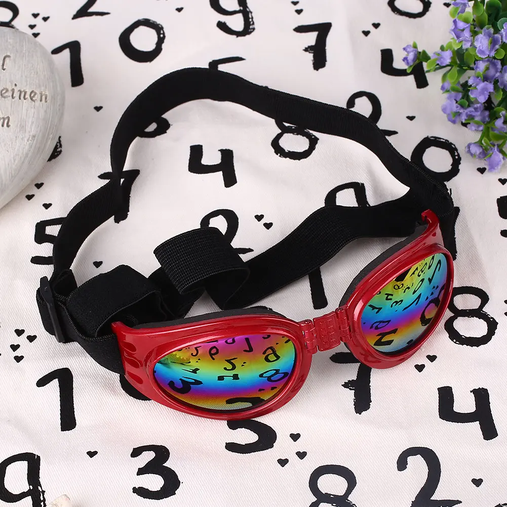 Pet очки для собаки солнцезащитные очки складные эластичные солнцезащитные очки для глаз Одежда 5 цветов - Цвет: Red