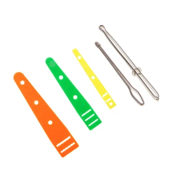 

5pcs Assorted Bodkin Needles Threader Tweezers Elastic Threaders Guides