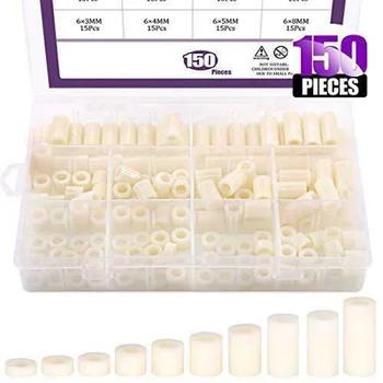 

High Quality 150pcs/Set Round Washer Spacer Fixing Screw Nut Assortment Kit Nylon PA66 P Tools Sets