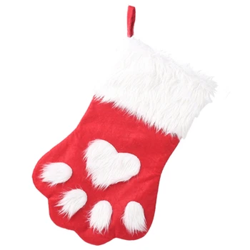 

Pet Christmas Stockings Cat Dog Stocking Gift Bag for New Year Home Decor
